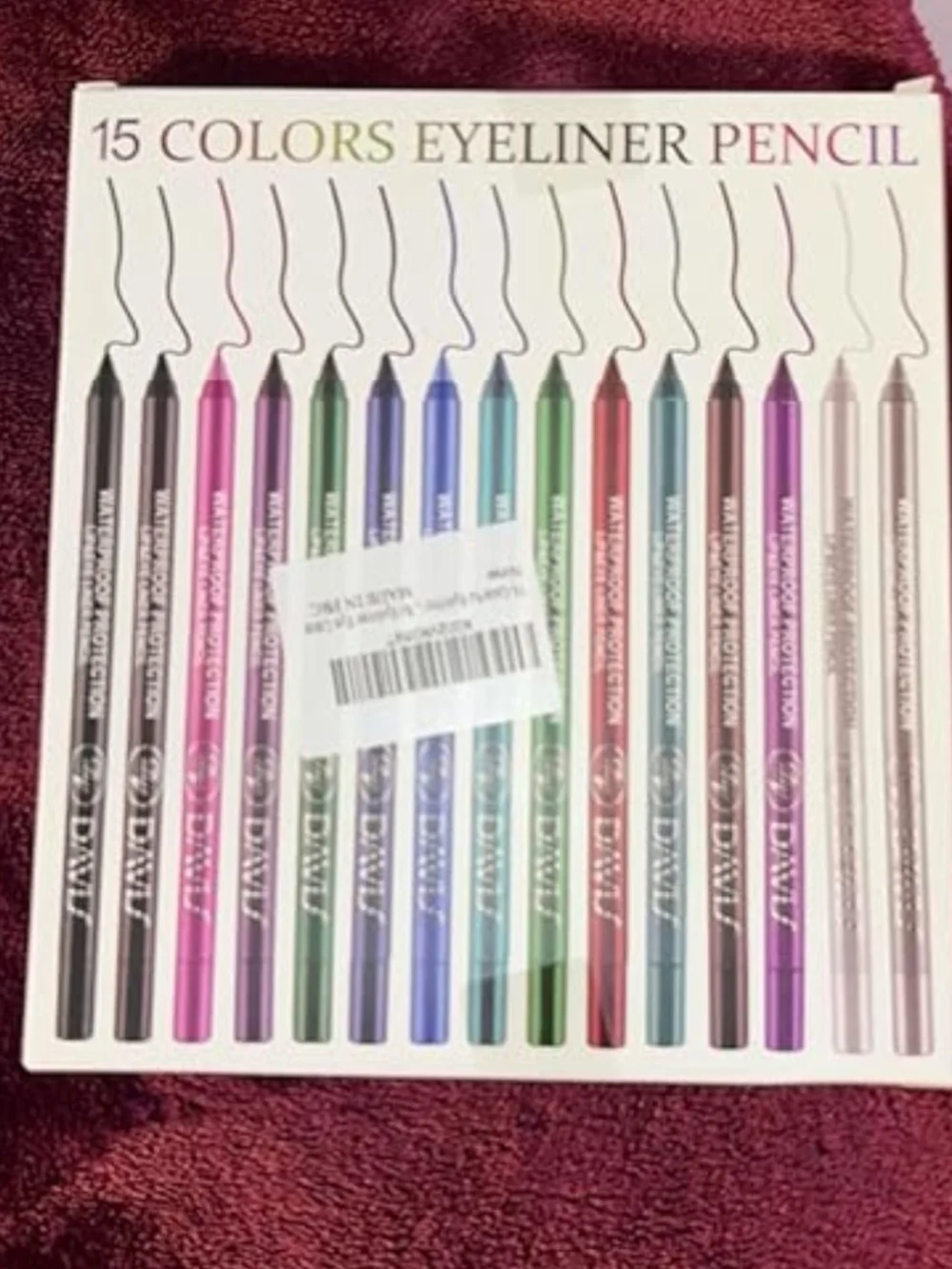 15-Pack Colorful Waterproof Eyeliner Pencil Set - Multi Color Rainbow🌈